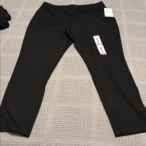 Black Straight-Leg Pants